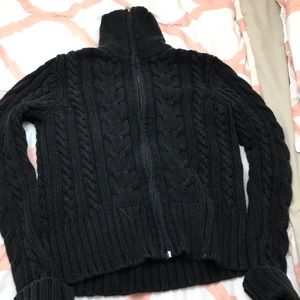 Black zip up sweater